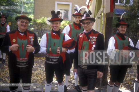 Merano, South Tyrol, about 1985. Schützen parade / Merano, Sud Tirolo, 1985 circa. Sfilata di Schützen - ©Marcello Mencarini/Rosebud2