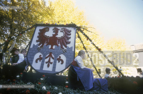 Merano, South Tyrol, about 1985. Schützen parade / Merano, Sud Tirolo, 1985 circa. Sfilata di Schützen - ©Marcello Mencarini/Rosebud2
