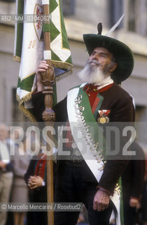 Merano, South Tyrol, about 1985. Schützen parade / Merano, Sud Tirolo, 1985 circa. Sfilata di Schützen - ©Marcello Mencarini/Rosebud2