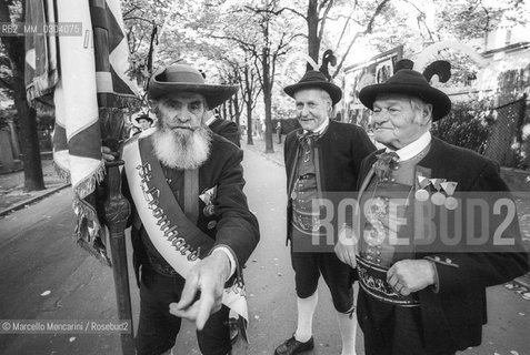 Merano, South Tyrol, about 1985. Schützen parade / Merano, Sud Tirolo, 1985 circa. Sfilata di Schützen - ©Marcello Mencarini/Rosebud2