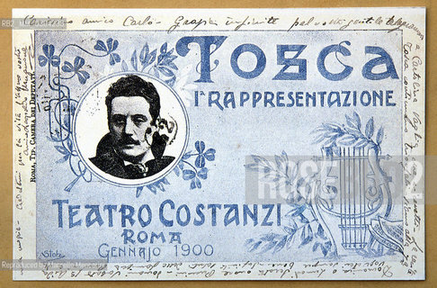 Postcard for the first performance of Tosca by Giacomo Puccini / Cartolina per la prima rappresentazione della Tosca di Giacomo Puccini - Reproduced by Marcello Mencarini
/Rosebud2