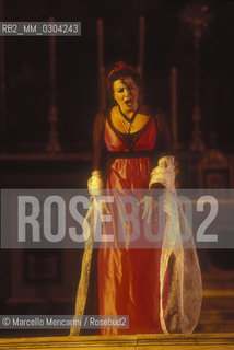 Rome, Olympic Stadium, 1998. Ukrainian soprano maria Guleghina as Tosca / Roma, Stadio Olimpico, 1998. Il soprano Maria Guleghina in Tosca - ©Marcello Mencarini/Rosebud2