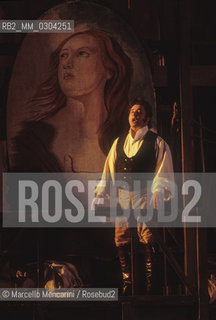 Opera singer Vincenzo La Scola as Cavaradossi in Puccinis Tosca, Olympic Stadium in Rome 1998 / Il cantante lirico Vincenzo La Scola nel ruolo di Cavaradossi in Tosca, Roma 1998 - ©Marcello Mencarini/Rosebud2