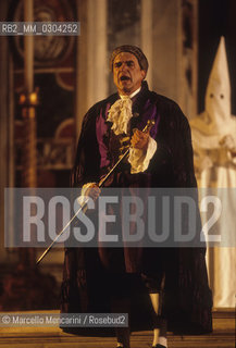 Rome, Olympic Stadium, 1998. Opera singer Ruggero Raimondi as Scarpia in Tosca / Roma, Stadio Olimpico, 1998. Il cantante lirico Ruggero Raimondi nel ruolo di Scarpia in Tosca - ©Marcello Mencarini/Rosebud2