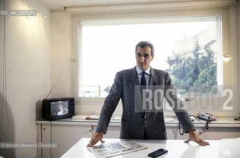 Cagliari, about 1980. Owner of the Italian private television station Nicola Grauso / Cagliari, 1980 circa.  Nicola Grauso, proprietario della televisione privata Videolina - ©Marcello Mencarini/Rosebud2
