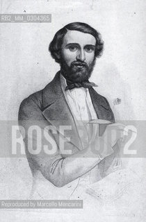 Composer Giuseppe Verdi in 1842.  Portrait shown in the exhibition Giuseppe Verdi, luomo, lopera, il mito (Giuseppe Verdi, the Man, the Work, the Myth), organized in November 2000 at Palazzo Reale in Milan, on occasion of the Verdis death centenary / Il compositore Giuseppe Verdi nel 1942. Ritratto esposto nella mostra Giuseppe Verdi, luomo, lopera, il mito, organizzata nel novembre 2000 nel Palazzo reale di Milano, in occasione del centenario dalla morte di Verdi - Reproduced by Marcello Mencarini
/Rosebud2