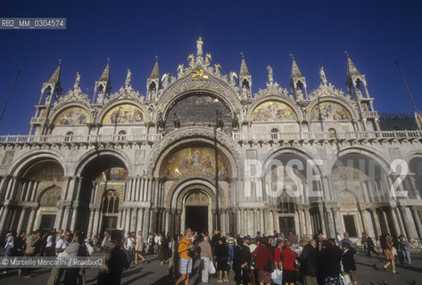 Venice, 1998. Facade of the St. Marks Basilica / Venezia, 1998. Facciata della basilica di San Marco - ©Marcello Mencarini/Rosebud2