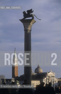 Venice, 1998. St. Marks Column on Piazzetta San Marco  / Venezia, 1998. La colonna di San Marco in piazzetta San Marco - ©Marcello Mencarini/Rosebud2