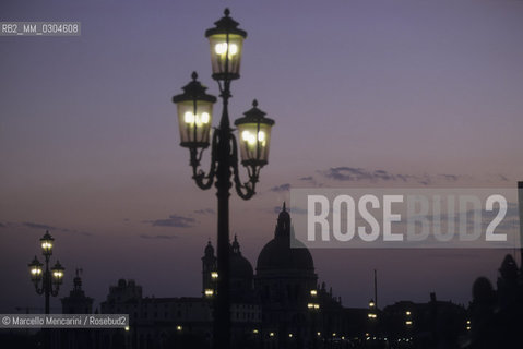 Venice, 1998. Basilica of St. Mary of Health at sunset / Venezia 1998. Basilica di Santa Maria della salute al tramonto - ©Marcello Mencarini/Rosebud2