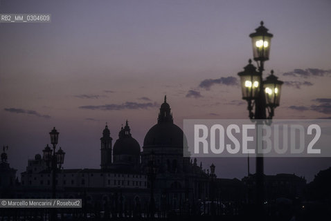 Venice, 1998. Basilica of St. Mary of Health at sunset / Venezia 1998. Basilica di Santa Maria della salute al tramonto - ©Marcello Mencarini/Rosebud2