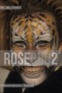 Venice  Carnival 1998. Tiger mask / Carnevale di Venezia 1998. Maschera da tigre - ©Marcello Mencarini/Rosebud2