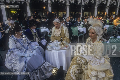 Venice  Carnival 1998. Masks in St. Marks Square / Carnevale di Venezia 1998. Maschere in piazza San Marco - ©Marcello Mencarini/Rosebud2