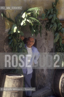 Man in ARICCIA, a town in the Roman Castle area,  at short distance south-east to Rome. Starting from the Romans, it was an area frequented by the noblemen of Rome and also by the Popes for its fresher climate during summer / Abitante di ARICCIA, cittadina a Sud Est di Roma, nella zona dei Castelli romani frequentata fin dallantichità dai Papi e dai nobili romani durante lestate per il suo clima fresco - ©Marcello Mencarini/Rosebud2