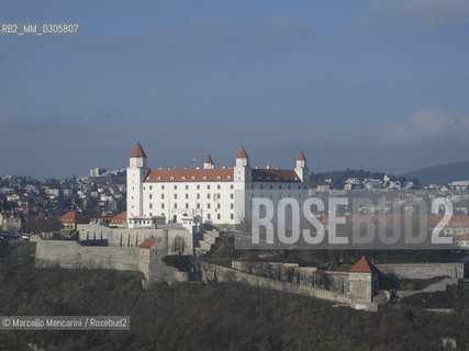 Bratislava and the Danube river seen from the panoramic terrace of the restaurant UFO on the New Bridge (Novy Most), 2010 / Veduta di Bratislava e del fiume Danubio visti dalla terrazza panoramica del ristorante UFO sul Ponte Nuovo (Novy Most), 2010 - ©Marcello Mencarini/Rosebud2