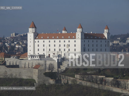 Bratislava and the Danube river seen from the panoramic terrace of the restaurant UFO on the New Bridge (Novy Most), 2010 / Veduta di Bratislava e del fiume Danubio visti dalla terrazza panoramica del ristorante UFO sul Ponte Nuovo (Novy Most), 2010 - ©Marcello Mencarini/Rosebud2