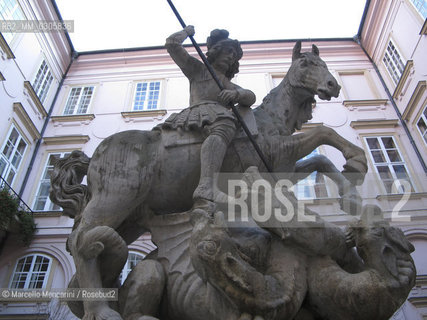 Bratislava 2010, Statue of St. George killing the dragon in the Primates Palace / Bratislava, 2010. Statua di San Giorgio che uccide il drago nel Palazzo del Primate - ©Marcello Mencarini/Rosebud2