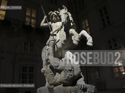 Bratislava 2010, Statue of St. George killing the dragon in the Primates Palace / Bratislava, 2010. Statua di San Giorgio che uccide il drago nel Palazzo del Primate - ©Marcello Mencarini/Rosebud2