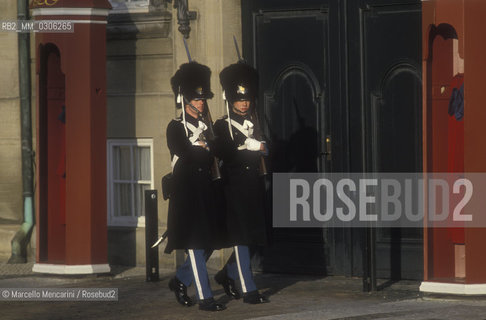 COPENHAGEN, Guard at Amalienborg, winter residence of the royal couple / COPENAGHEN,  Guardia nel palazzo di Amalienborg, residenza reale - ©Marcello Mencarini/Rosebud2