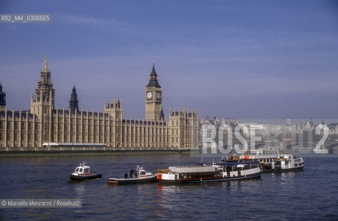 Big Ben and Houses of Parliament in London, about 1988 / Big Ben e Parlamento di londra, 1988 circa - ©Marcello Mencarini/Rosebud2