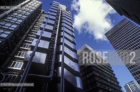 Lloyds headquarters in the City of London, about 1988 /  Londra, 1988 circa. Sede dei Lloyds nella City - ©Marcello Mencarini/Rosebud2