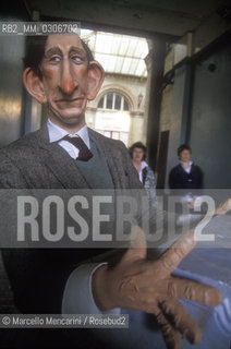 London, about 1988. Caricatiure of Charles, Prince of Wales / Londra, 1988 circa. Caricatura del principe Carlo del Galles
 ©Marcello Mencarini/Rosebud2