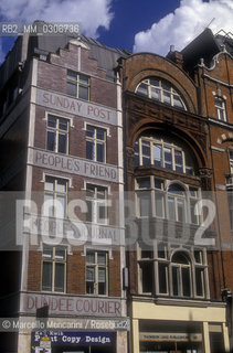 London, about 1988. Sunday Posts headquarters on Fleet Street / Londra, 1988 circa. Uffici del Sunday Post in Fleet Street - ©Marcello Mencarini/Rosebud2