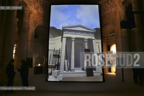Marseille-Provence 2013 (Marseille European capital of culture in 2013). The exhibition Le trésor des Marseillais about the treasure offered 2500 years ago in Delphi to the Greek gods from Marseilles: a small building devoted to Athena richly carved and reconstructed in 3D. It is staged at the Centre de la Vieille Charité, a former almshouse, now functioning as a museum and cultural center, situated in the heart of the old Panier quarter in Marseille / Marseille-Provence 2013 (Marsiglia capitale europea della cultura nel 2013). La Mostra Le trésor des Marseillais sul tesoro offerto dai marsigliesi agli dei greci a Delfi 2500 anni fa: un piccolo edificio edicato alla dea Atena, riccamente scolpito e ricostruito in 3D. E allestita al Centre de la Vieille Charité, un ex ospizio ora convertito in museo e centro culturale nel cenro del quartiere del Panier a Marsiglia - ©Marcello Mencarini/Rosebud2