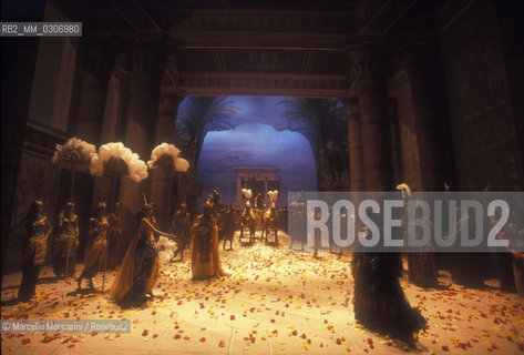 Milan, 2000. Exhibition on Giuseppe Verdi at Palazzo Reale, Reconstruction of the first performance of the opera Aida / Milano, 2000. Mostra su Giuseppe Verdi a Palazzo Reale, Ricostruzione della prima rappresentazione dellopera Aida - ©Marcello Mencarini/Rosebud2