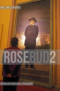 Milan, 2000. Exhibition on Giuseppe Verdi at Palazzo Reale. Portrait of the composer / Milano, 2000. Mostra su Giuseppe Verdi a Palazzo Reale. Ritratto del compositore - ©Marcello Mencarini/Rosebud2