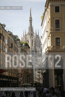 Milan, September 2008. The Milan Cathedral view from Corso Vittorio Emanuele II / Milano, settembre 2008. Il Duomo di Milano visto da Corso Vittorio Emanuele II - ©Marcello Mencarini/Rosebud2