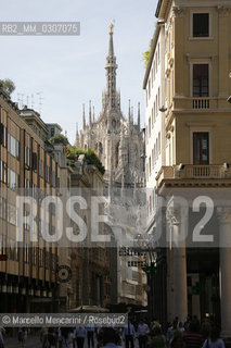 Milan, September 2008. The Milan Cathedral view from Corso Vittorio Emanuele II / Milano, settembre 2008. Il Duomo di Milano visto da Corso Vittorio Emanuele II - ©Marcello Mencarini/Rosebud2