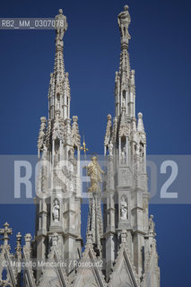 Spiers of Milan Cathedral and La Madonnina, a little statue of the Virgin Mary placed on the main spire (September 2008) / Guglie del Duomo di Milano e statua della Madonnina posta sulla guglia più alta (settembre 2008) - ©Marcello Mencarini/Rosebud2
