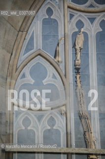 Milan, September 2008. Detail of a stained glass window of the Milan Cathedral / Milano, settembre 2008. Dettaglio di una vetrata del Duomo di Milano - ©Marcello Mencarini/Rosebud2