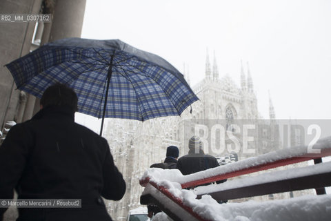 Milan, January 2009. Metro stop in front of the Cathedral / Milano, gennaio 2009. Fermata della metropolitana davanti al Duomo - ©Marcello Mencarini/Rosebud2