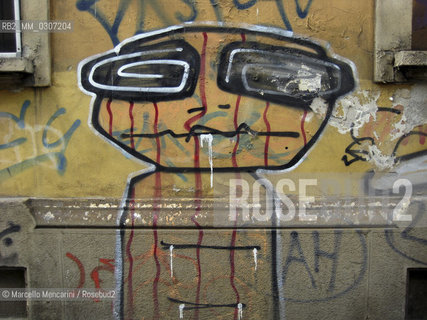 Milan. September 2008. Graffiti in via Strabone, in the Isola district / Milano, settembre 2008. Graffiti in via Strabone, nel quartiere Isola - ©Marcello Mencarini/Rosebud2