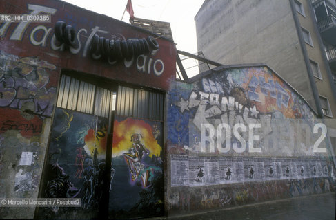 Milan, about 1995. Social Center Leoncavallo / Milano, 1995 circa. Centro sociale Leoncavallo - ©Marcello Mencarini/Rosebud2
