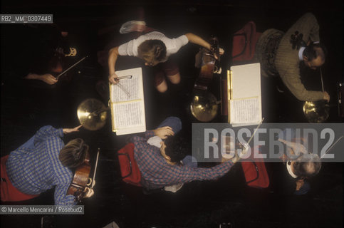 Milan, about 1990. Orchestra in La Scala Theater / Milano, 1990 circa. Orchestra nel Teatro alla Scala - ©Marcello Mencarini/Rosebud2