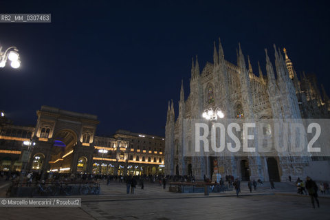 Milan, October 1, 2010, Led Light Exhibition Design: Sacred Light by Castagna & Ravelli with Jacopo Tiscar. Lighting of the Milan Cathedral for revealing from inside its stained glass windows, in collaboration with the Venerable Fabbrica del Duomo in Milan, Philips Technical Sponsor; Giemme Events Production, Staging Amerigo Anfossi / Milano, primo ottobre 2010, Festival Internazionale della Luce: Luce sacra di Castagna&Ravelli con Iacopo Tiscar. Illuminazione del Duomo di Milano che dallinterno rivela le sue vetrate, In collaborazione con la Veneranda Fabbrica del Duomo di Milano, Sponsor Tecnico  Philips; Produzione Giemme Eventi; Allestimento Amerigo Anfossi - ©Marcello Mencarini/Rosebud2