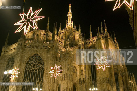 Christmas lights in Milan, Christmas 2007: Milan Cathedral / Luci a Milano, Natale 2007: Duomo di Milano - ©Marcello Mencarini/Rosebud2