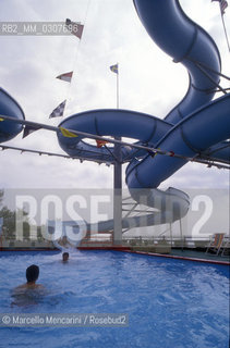 Giardini Naxos, Sicily (Italy). Swimming pool with slide / Giardini Naxos (Messina). Piscina con scivolo - ©Marcello Mencarini/Rosebud2