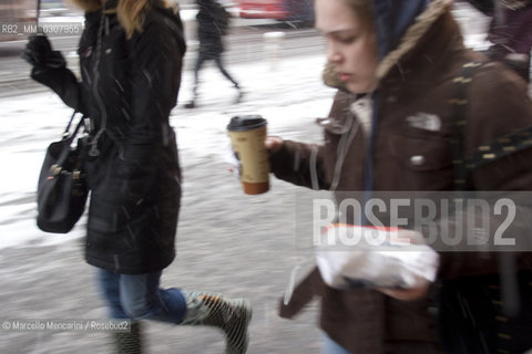 Snow in Times Square, New York City, february 2008 / Neve a Times Square, febbraio 2008 ©Marcello Mencarini/Rosebud2