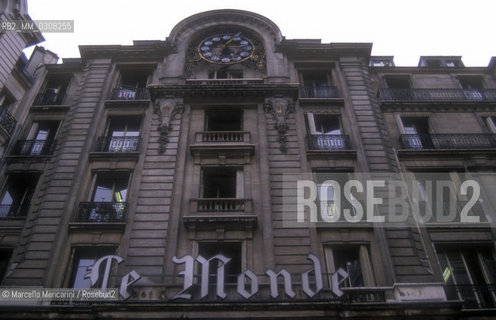 Paris, 1989. Headquarters of the newspaper Le Monde / Parigi, 1989. Uffici del giornale Le Monde - ©Marcello Mencarini/Rosebud2