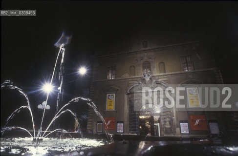 Pesaro, Rossini Opera about 1985. Rossini Theater / Pesaro, Rossini Opera Festival, 1985 circa. Il Teatro Rossini - ©Marcello Mencarini/Rosebud2