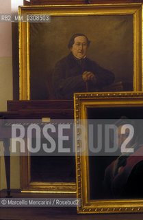 Pesaro, about 1985. Portraits of the composer Gioacchino Rossini in his birthplace / Pesaro, 1985 circa. Ritratti del compositore Gioacchino Rossini nella sua casa natale - ©Marcello Mencarini/Rosebud2