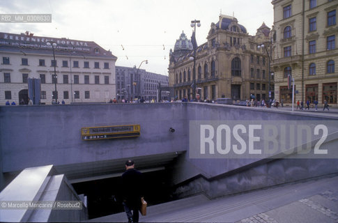PRAGUE, 1987. Subway station  in Republic Square (Namesti Republiky) / PRAGA, 1987. Stazione della metropolitana in piazza della Repubblica (Namesti Republiky) - ©Marcello Mencarini/Rosebud2