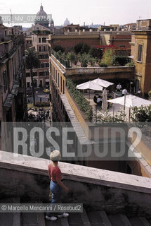 Rome, view from Spanish step at Trinità dei Monti / Roma, vista dalla scalinata di piazza di Spagna a Trinità dei Monti - ©Marcello Mencarini/Rosebud2