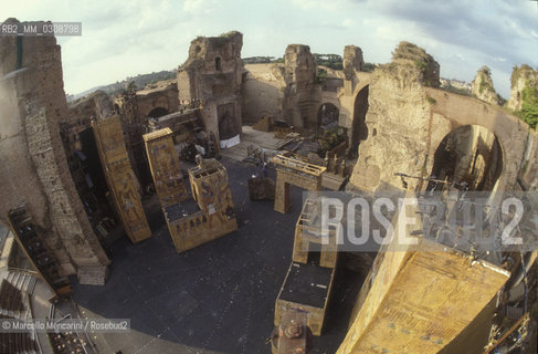 Rome, 1989. Set of Verdis Aida at Baths of Caracalla / Roma, 1989. Scenografia dellAida alle Terme di Caracalla - ©Marcello Mencarini/Rosebud2