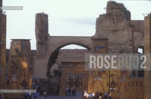 Rome, 1989. Set of Verdis Aida at Baths of Caracalla / Roma, 1989. Scenografia dellAida alle Terme di Caracalla - ©Marcello Mencarini/Rosebud2