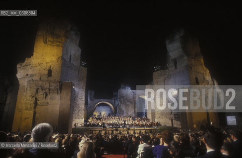 Rome, 1989. Performance of Verdis Aida at the Baths of Caracalla / Roma, 1989. LAida di Verdi alle Terme di Caracalla - ©Marcello Mencarini/Rosebud2