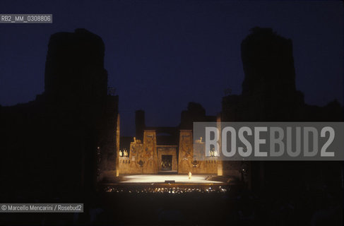 Rome, 1989. Performance of Verdis Aida at the Baths of Caracalla / Roma, 1989. LAida di Verdi alle Terme di Caracalla - ©Marcello Mencarini/Rosebud2